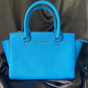 Michael Kors Selma Electric Blue Satchel
